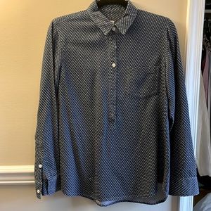 J. Crew polka dot button down